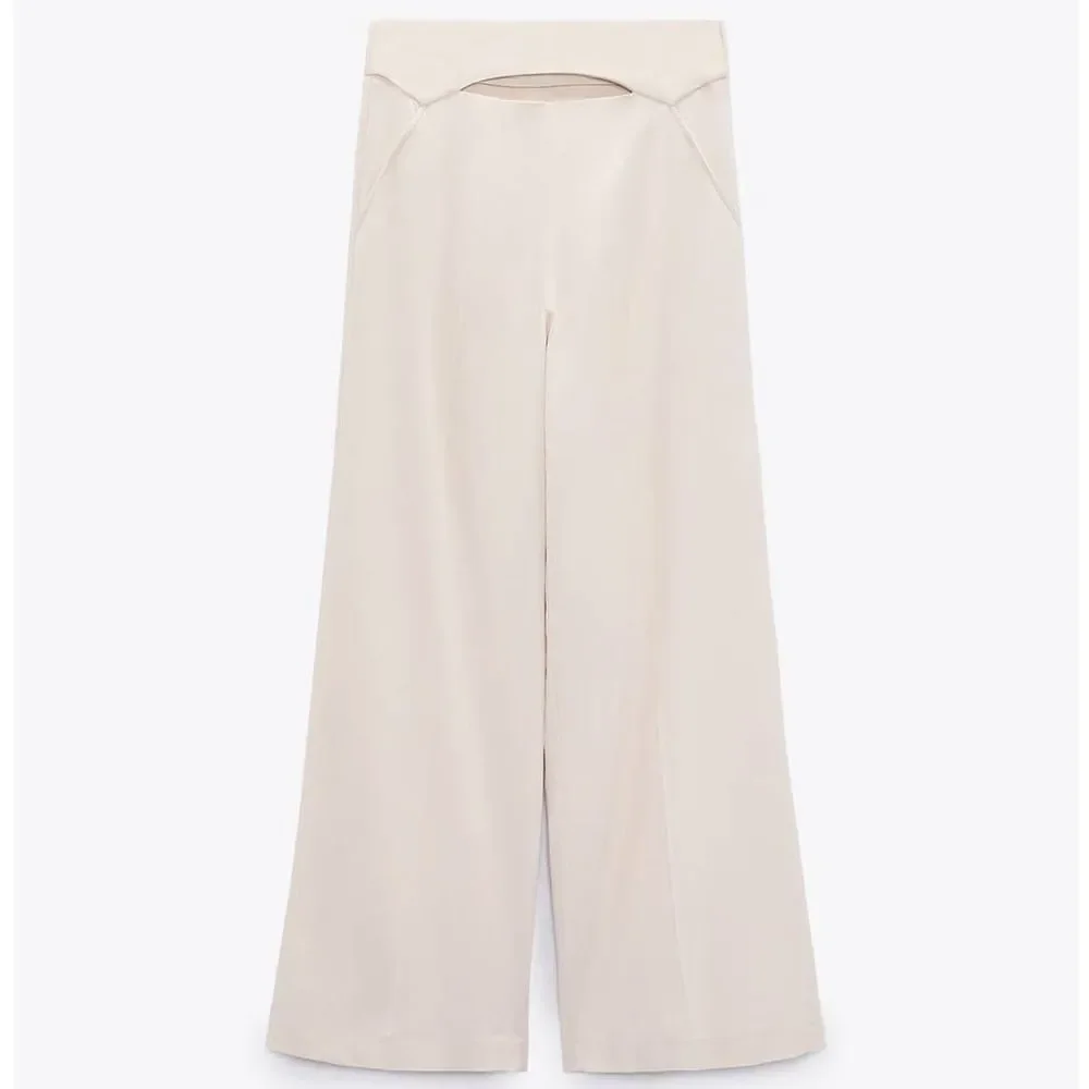 ZARA FULL LENGTH TROUSERS WITH OPENING